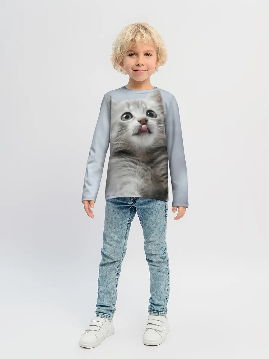Детский лонгслив / Котенок