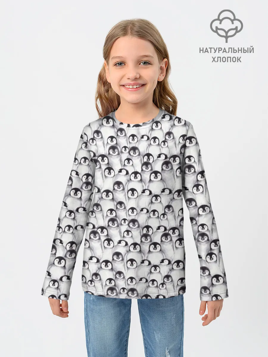 Детский лонгслив / Пингвинчики