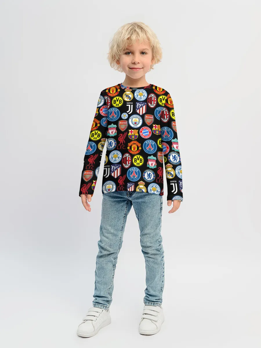 Детский лонгслив / ЛОГО ФУТБОЛЬНЫХ КОМАНД