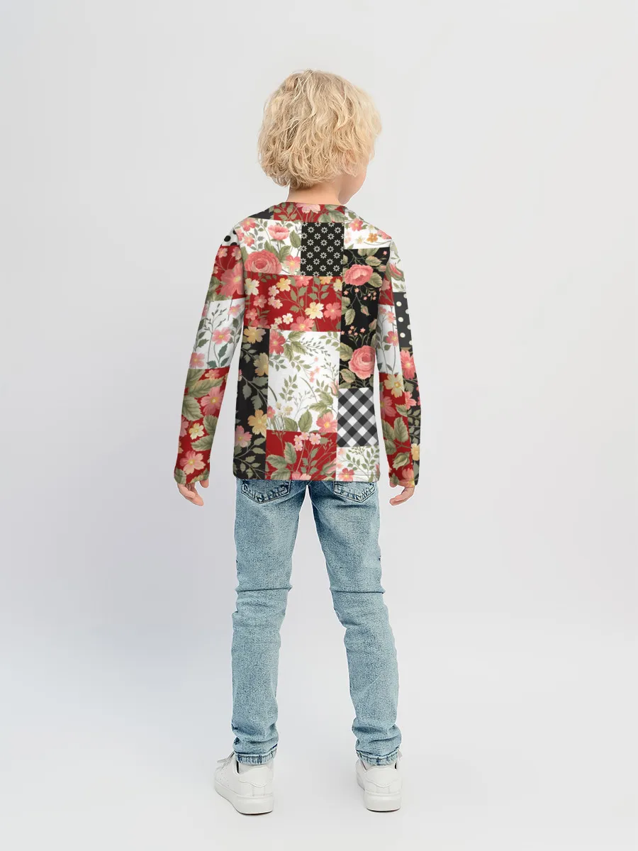 Детский лонгслив / Лоскутный орнамент