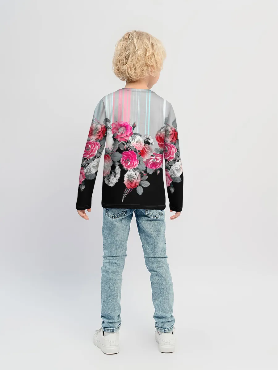 Детский лонгслив / Розы