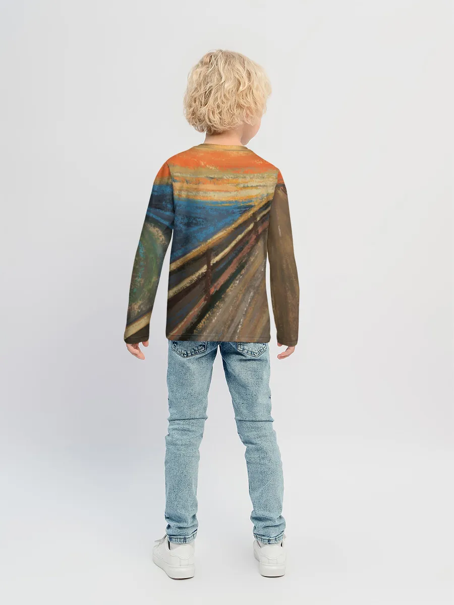 Детский лонгслив / Крик котика