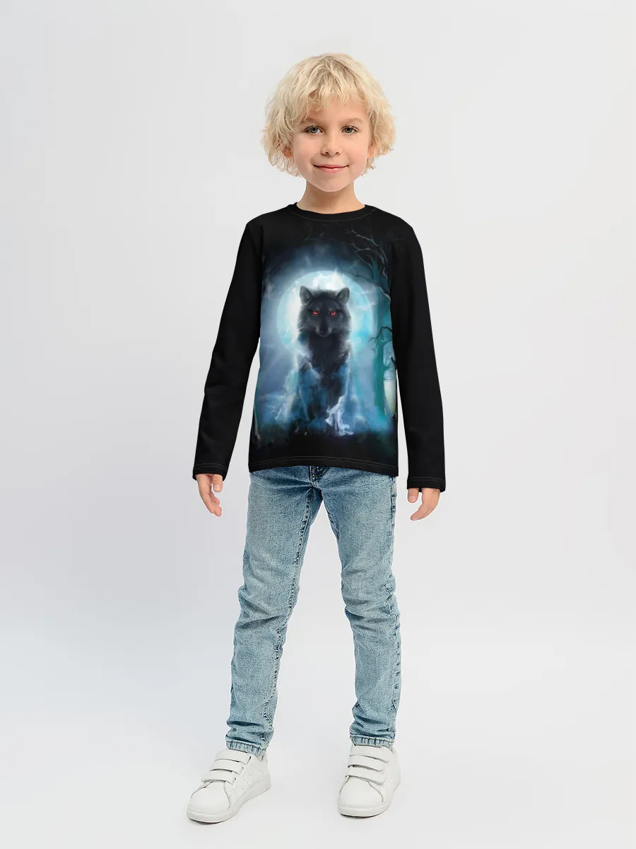 Детский лонгслив / волк