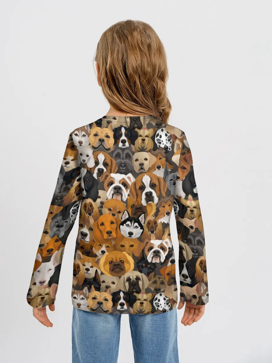 Детский лонгслив / Собаки