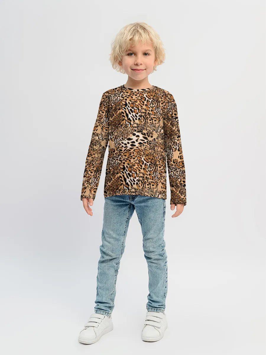 Детский лонгслив / Леопард