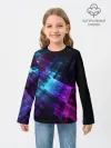 Детский лонгслив / Неоновая абстракция
