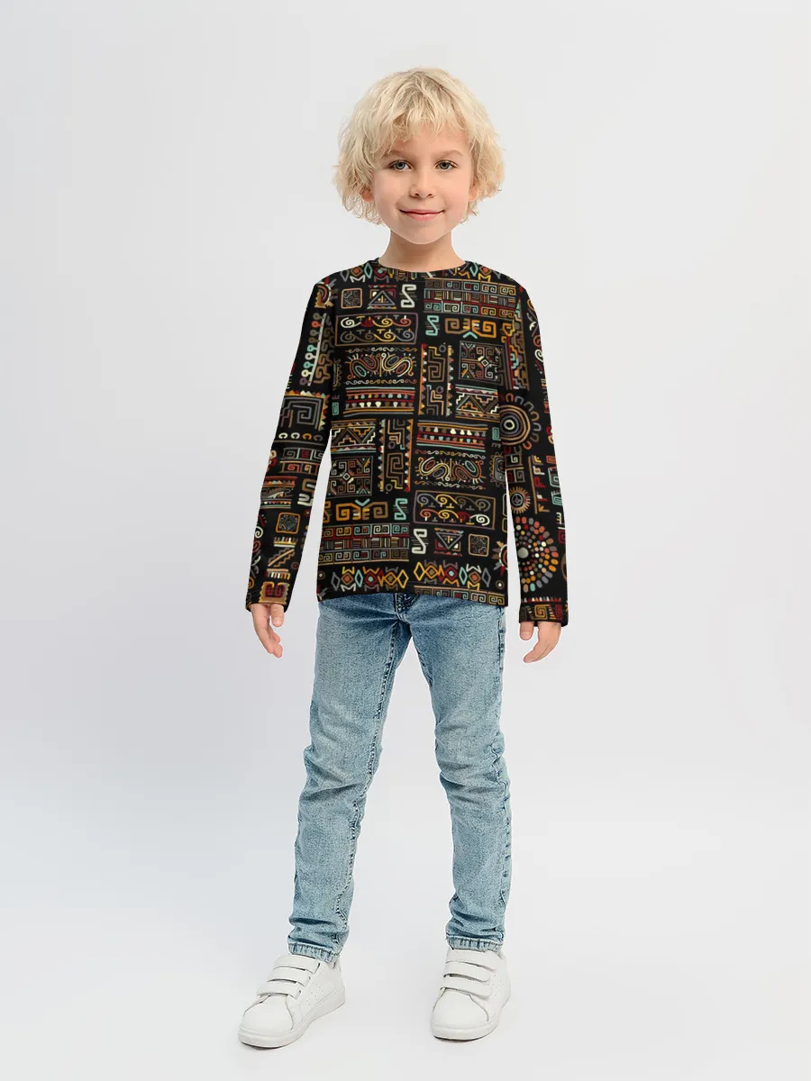 Детский лонгслив / Этнический орнамент