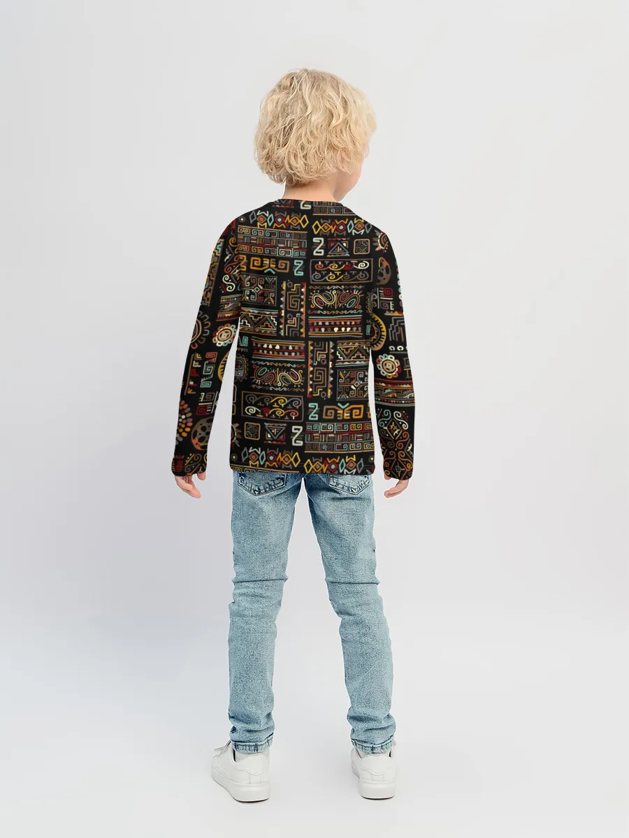 Детский лонгслив / Этнический орнамент