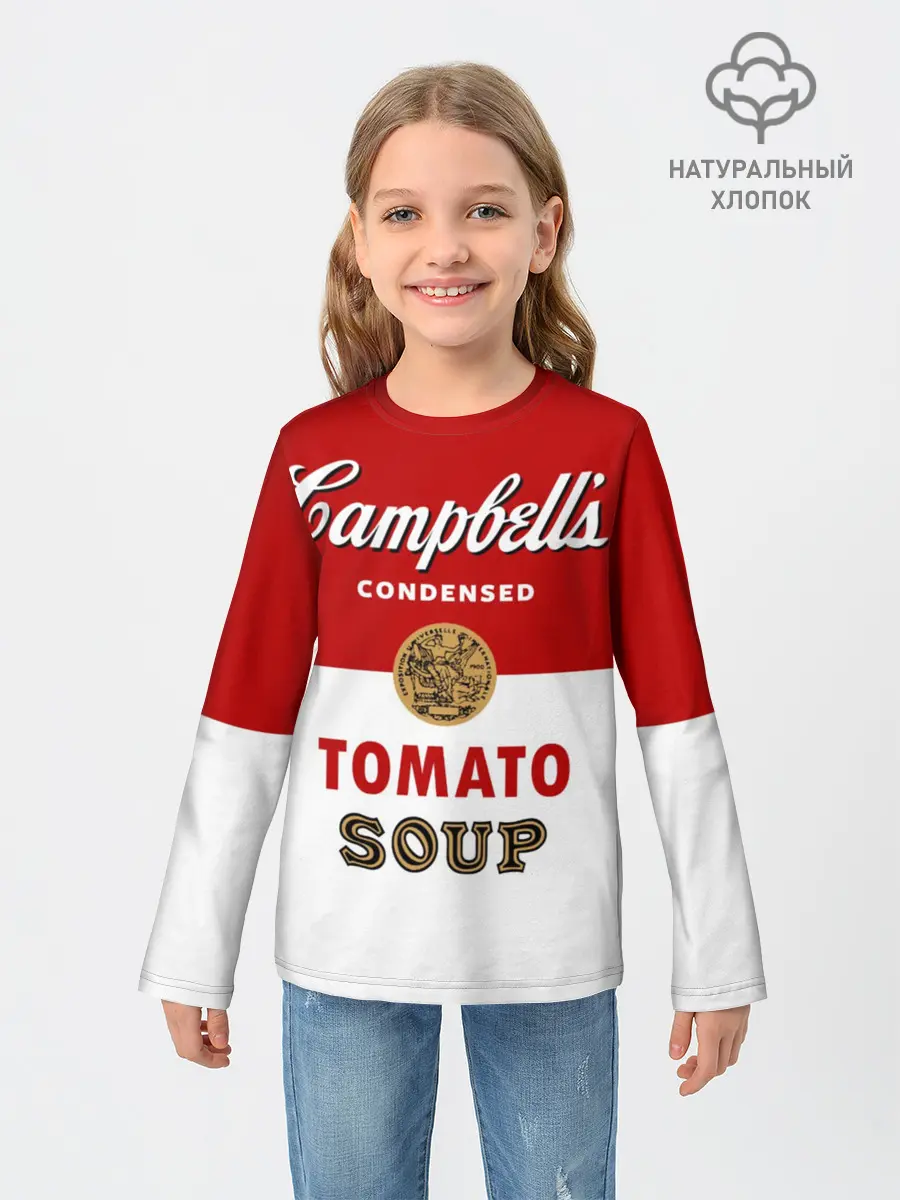 Детский лонгслив / Банка с супом Кэмпбелл