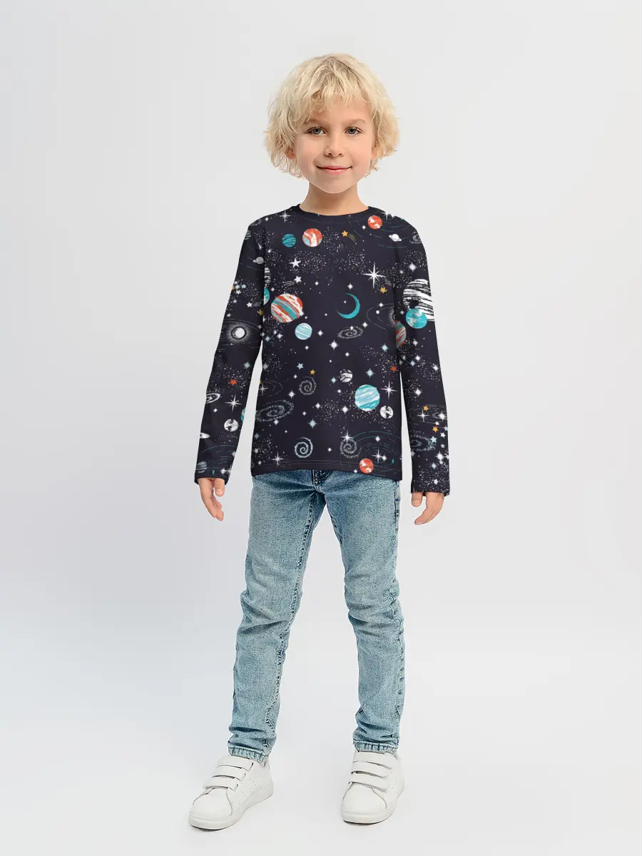 Детский лонгслив / Космос