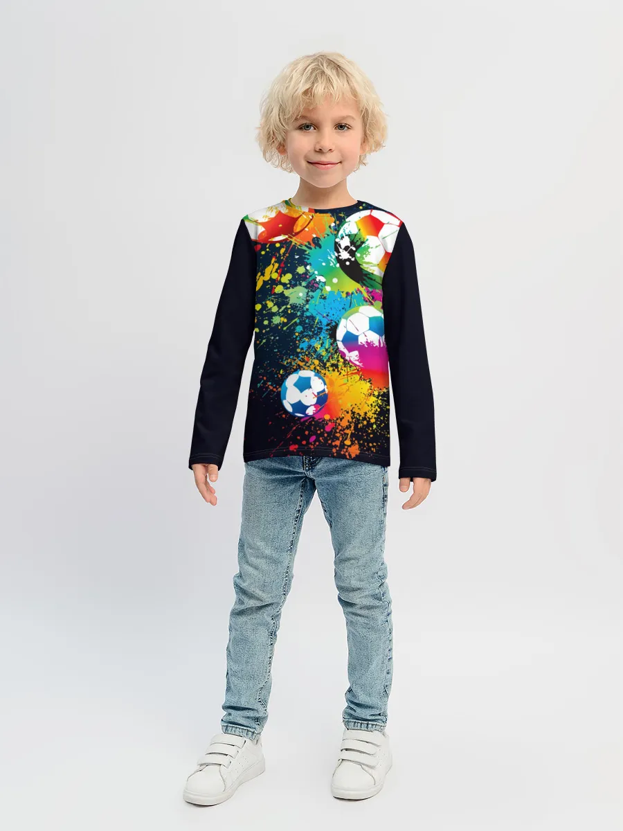 Детский лонгслив / Футбольные мячи