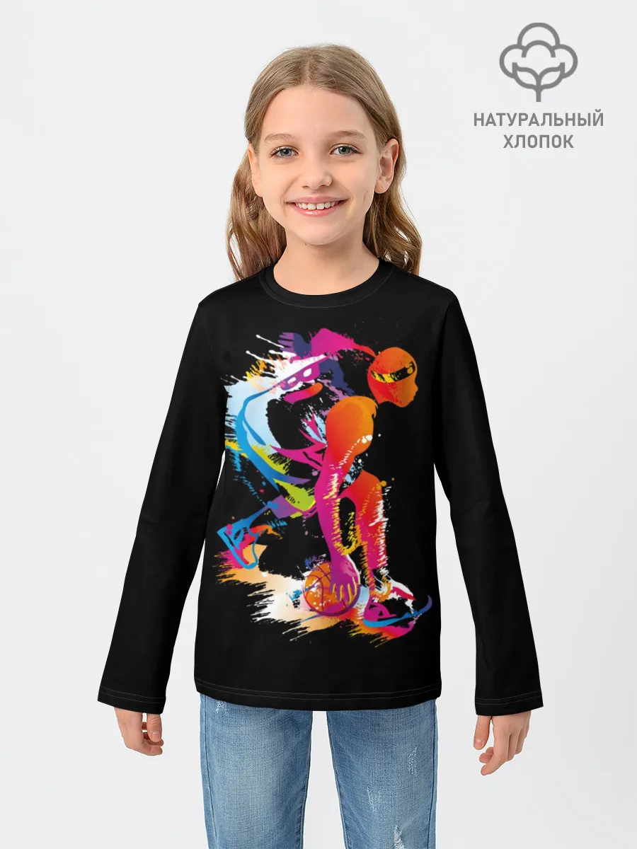 Детский лонгслив / Баскетбол