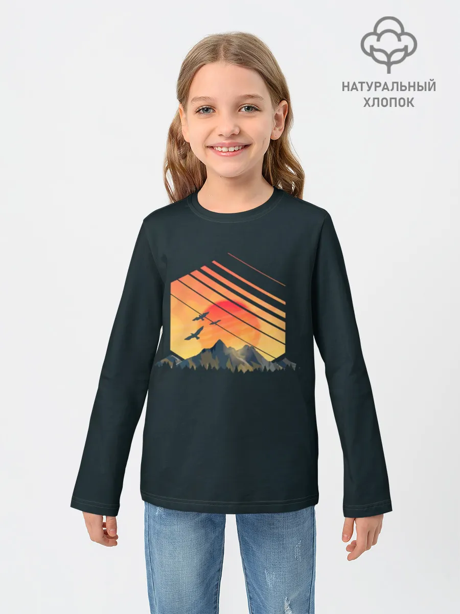 Детский лонгслив / Заход Солнца