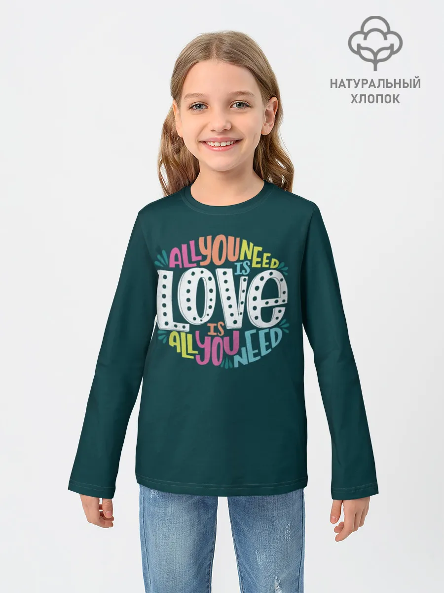 Детский лонгслив / All You Need is Love