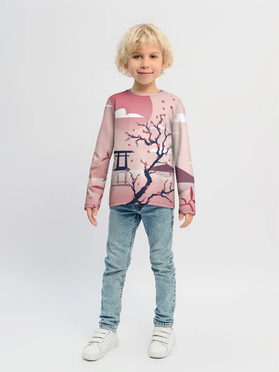 Детский лонгслив / Японский мотив