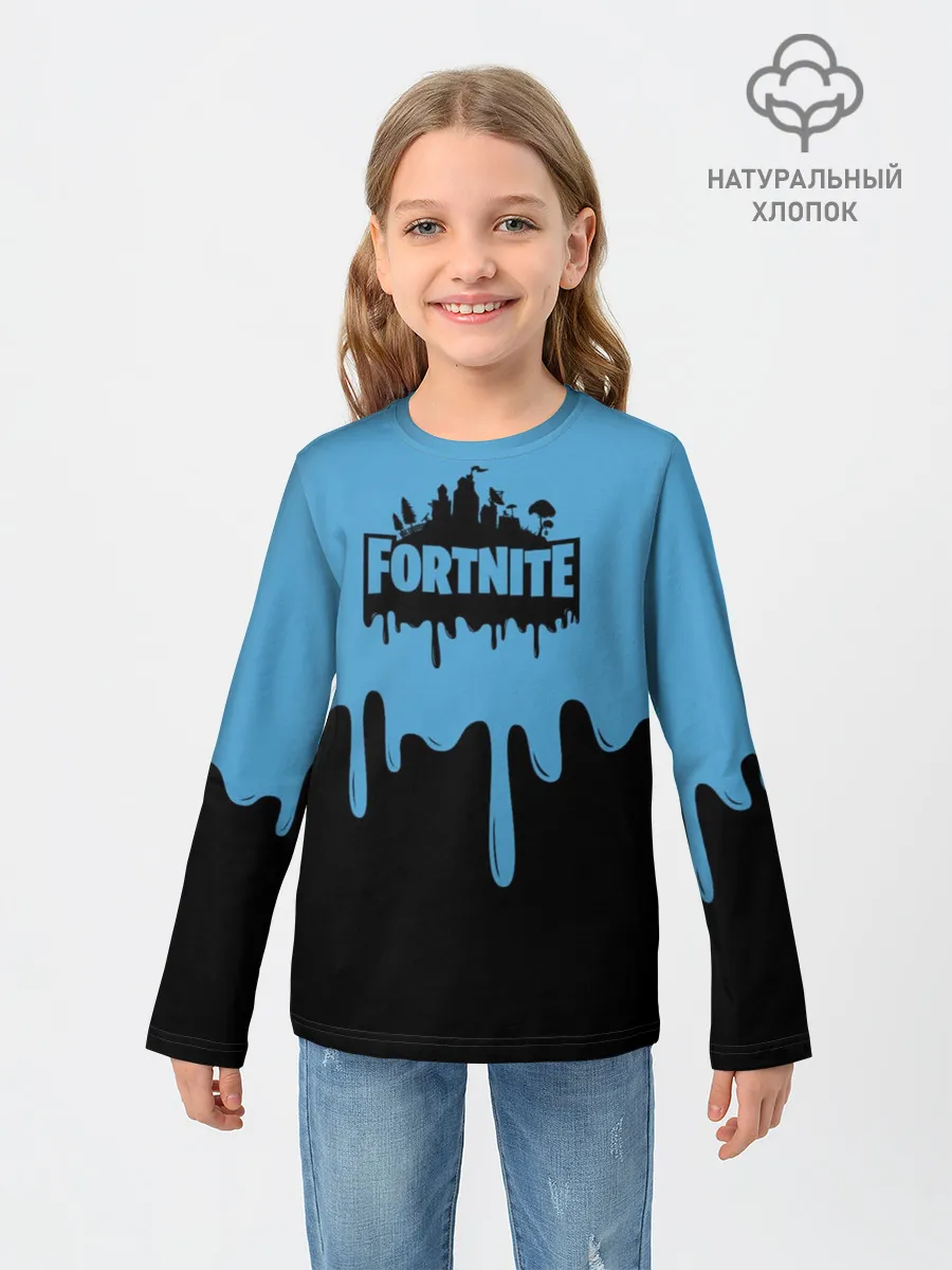 Детский лонгслив / FORTNITE - Black&Blue