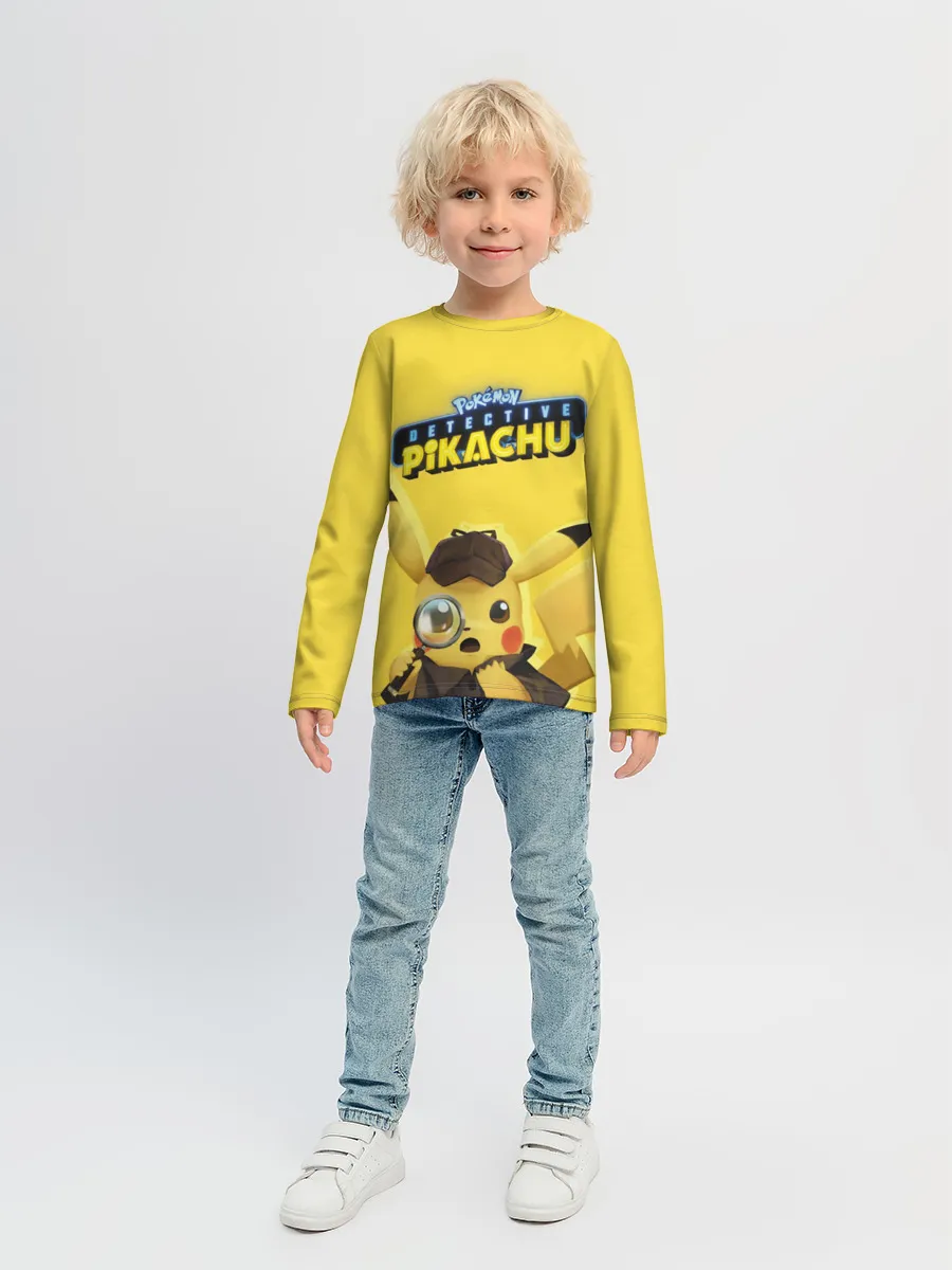 Детский лонгслив / Детектив Пикачу