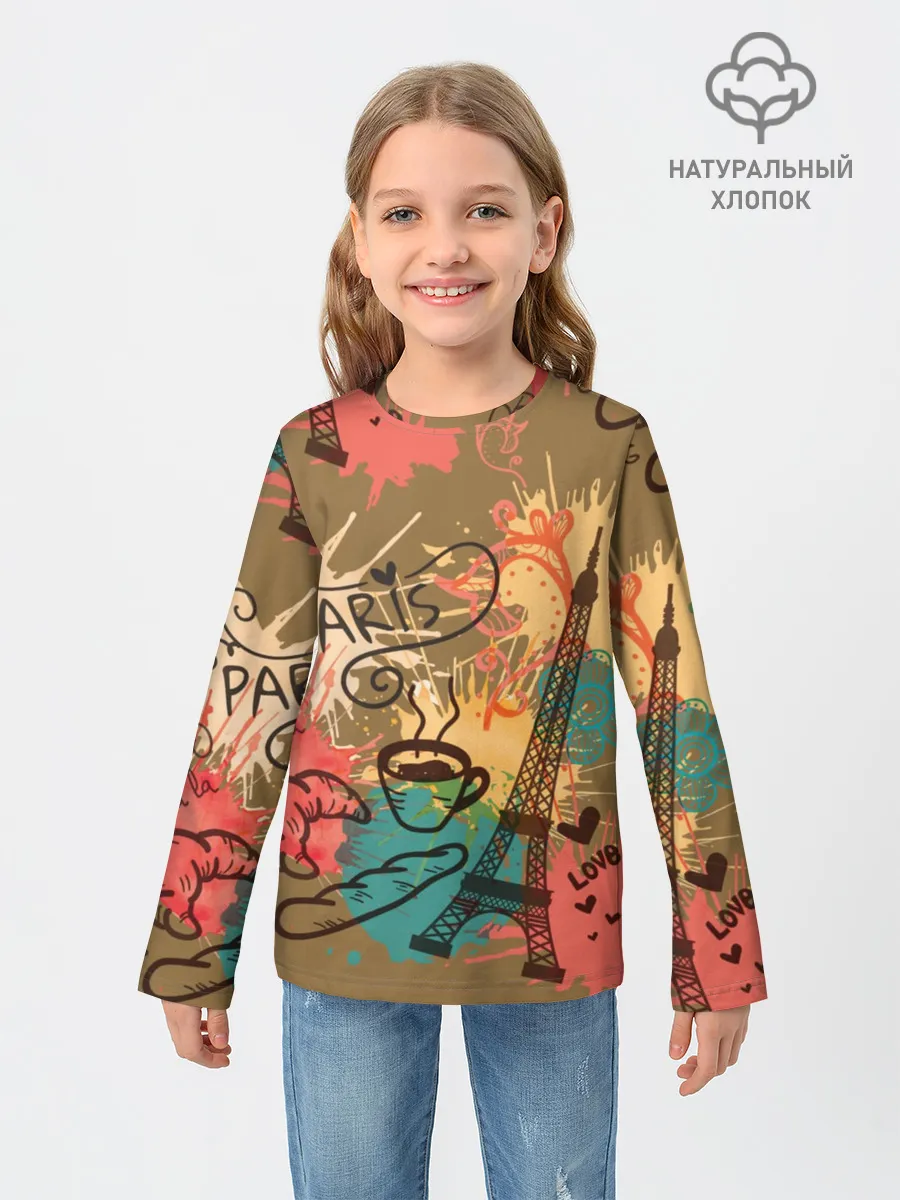 Детский лонгслив / Париж