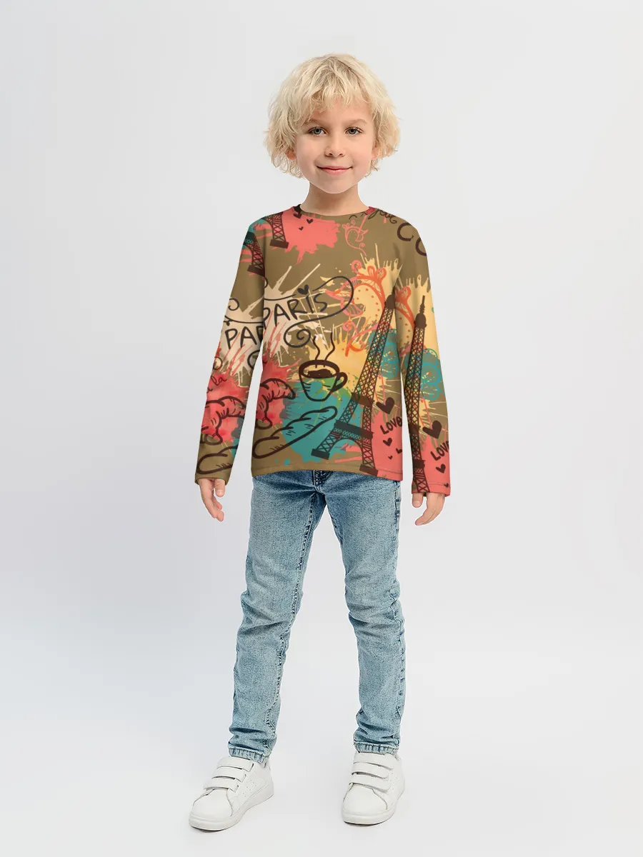 Детский лонгслив / Париж
