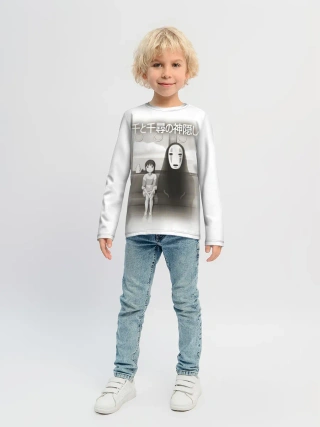 Детский лонгслив / Тихиро и Каонаси в поезде