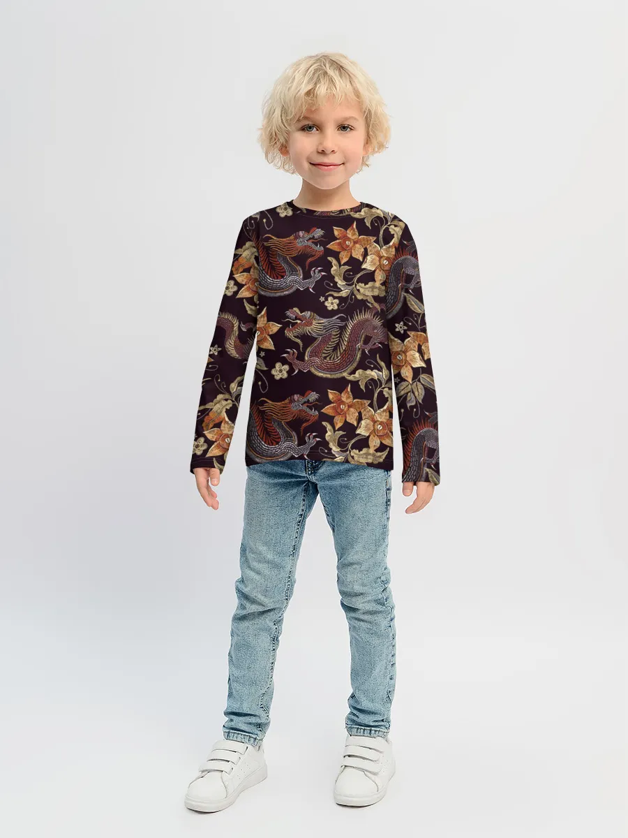 Детский лонгслив / Японские драконы