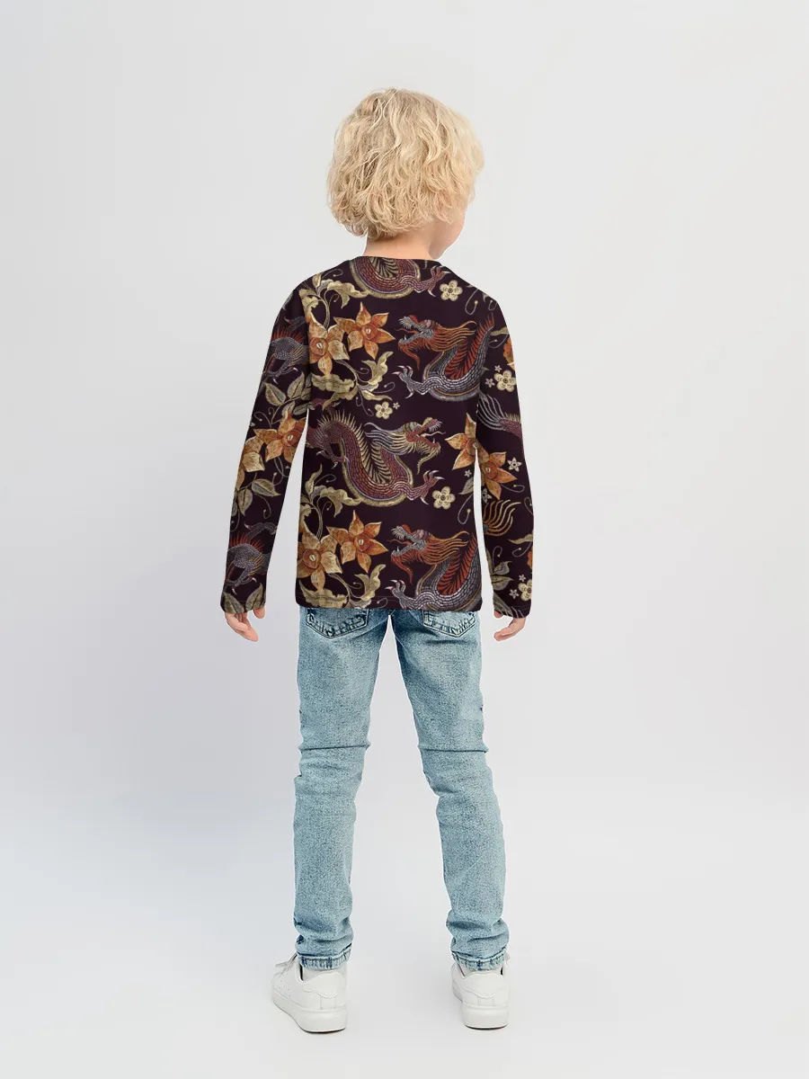 Детский лонгслив / Японские драконы