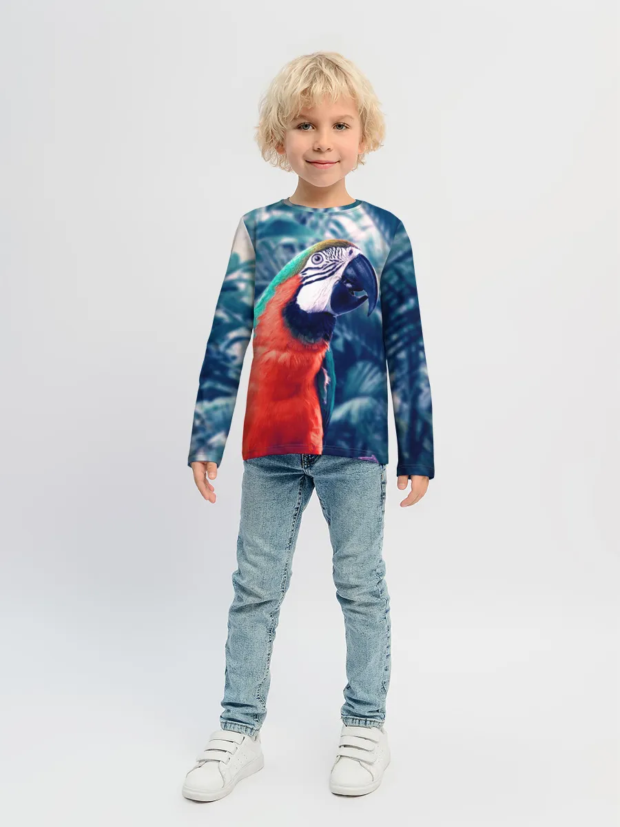 Детский лонгслив / Попугай