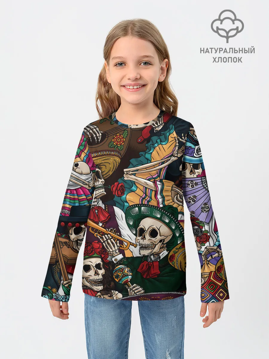 Детский лонгслив / Мексиканская Вечеринка