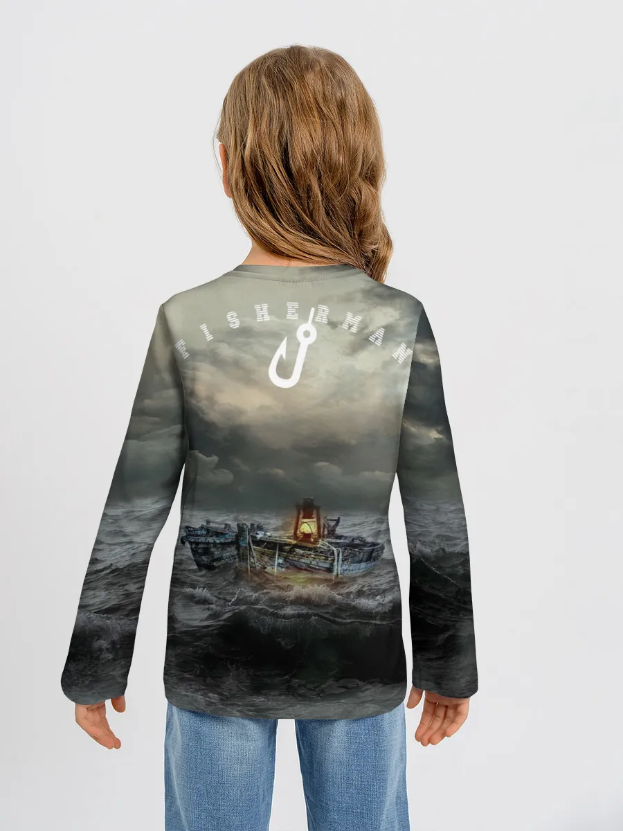 Детский лонгслив / Профессиональный рыбак