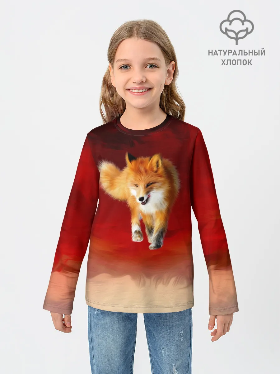 Детский лонгслив / Огненная Лиса