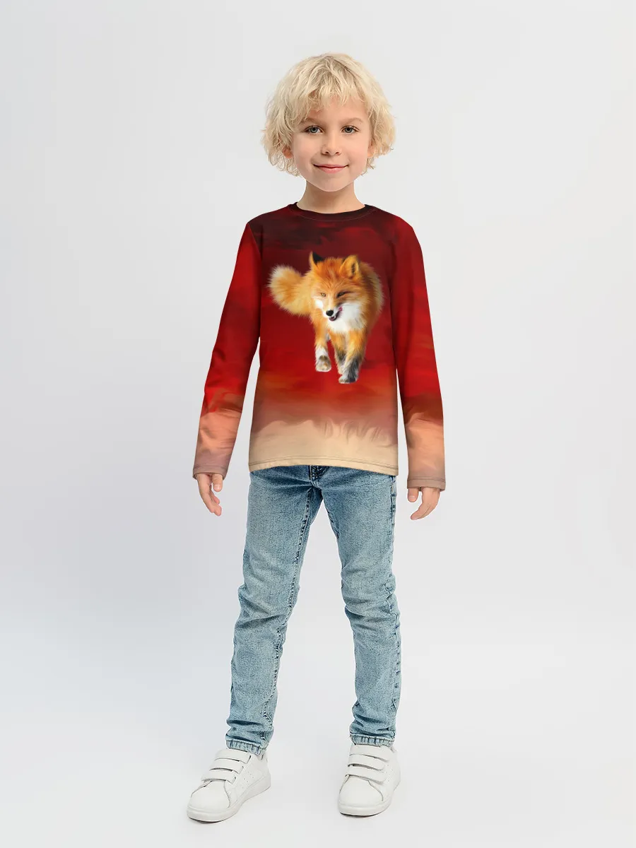 Детский лонгслив / Огненная Лиса