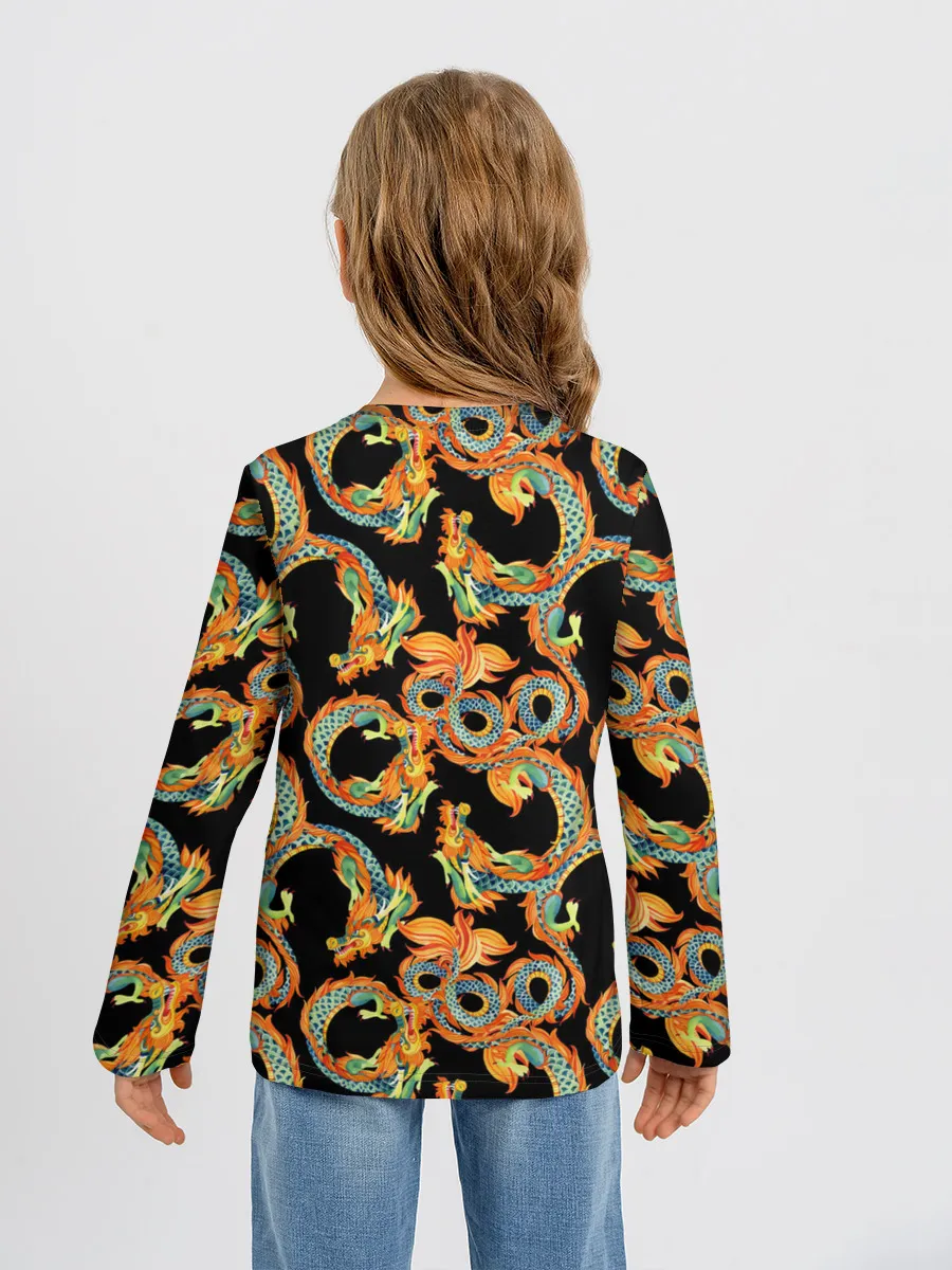 Детский лонгслив / Драконы