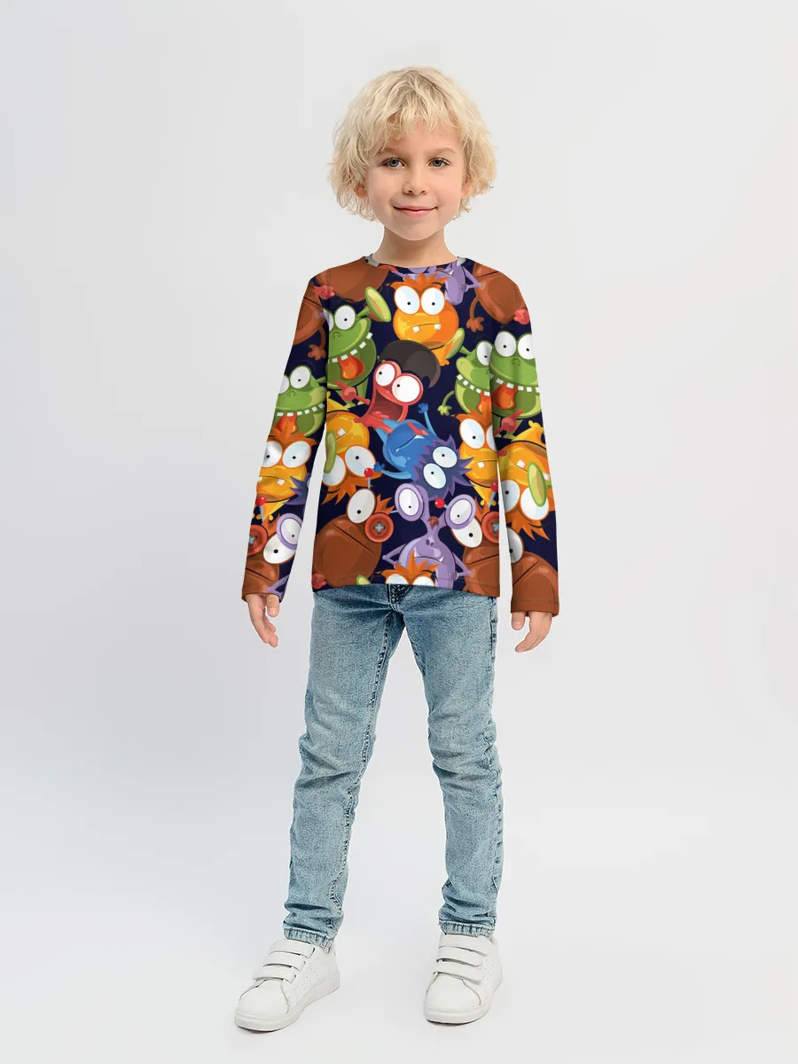 Детский лонгслив / Пучеглазые монстры