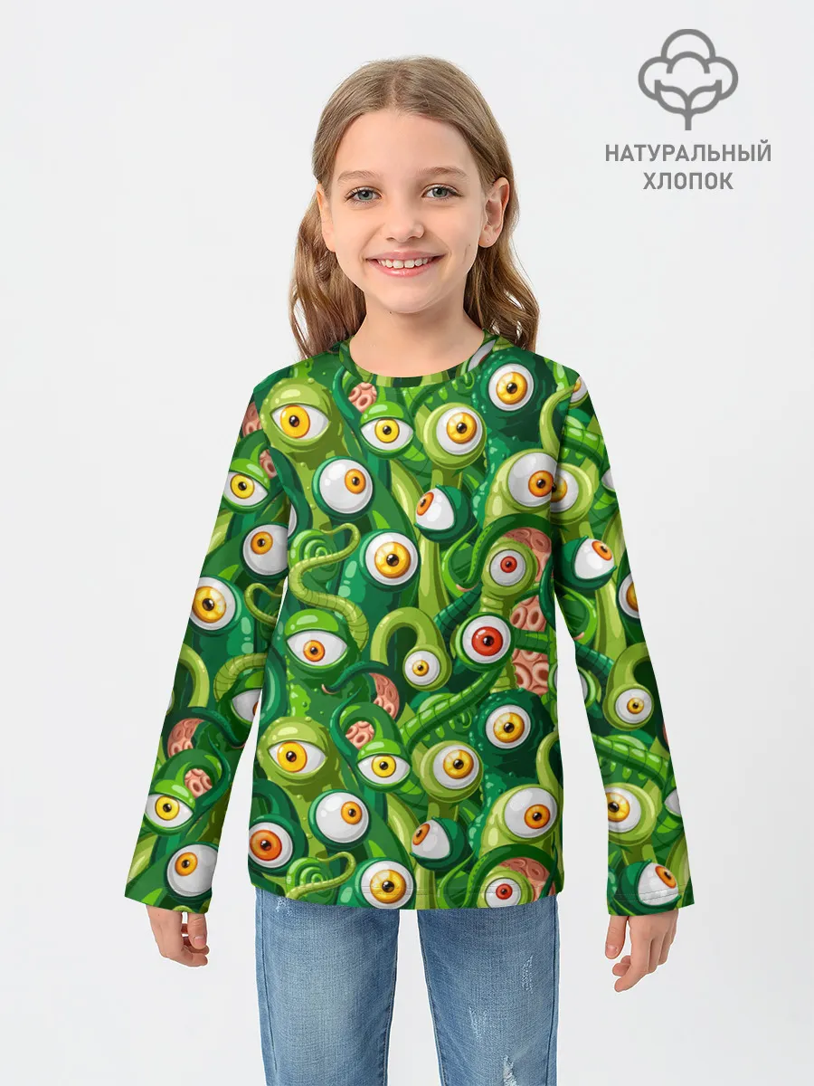 Детский лонгслив / Щупальца с глазами