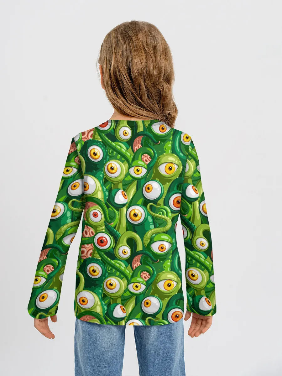 Детский лонгслив / Щупальца с глазами