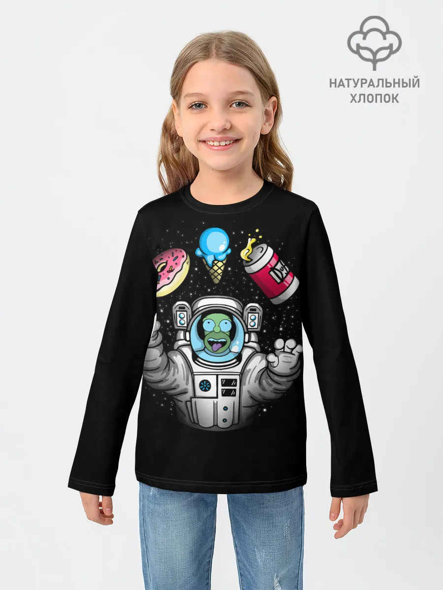 Детский лонгслив / Гомер в космосе
