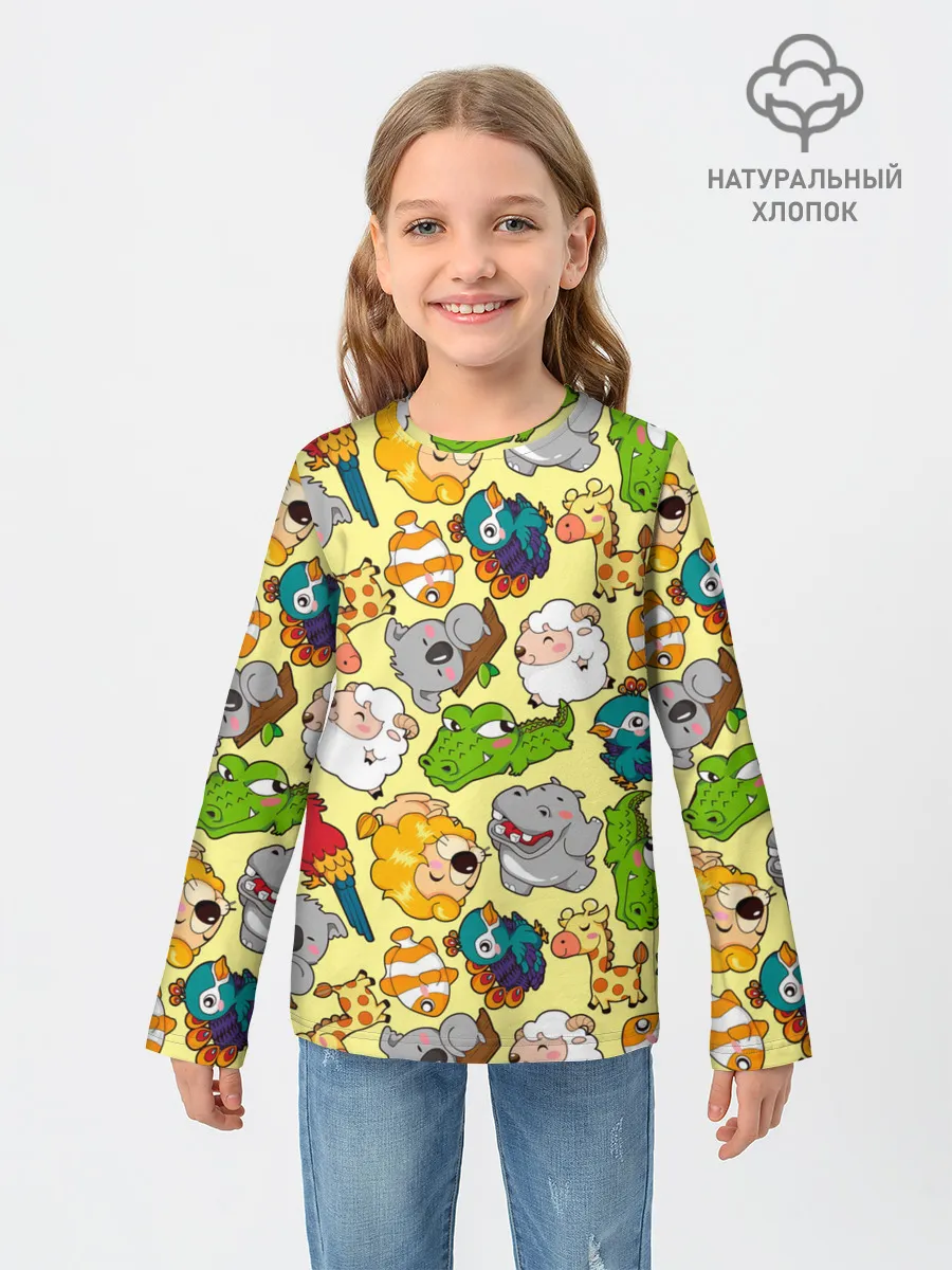 Детский лонгслив / Зоопарк