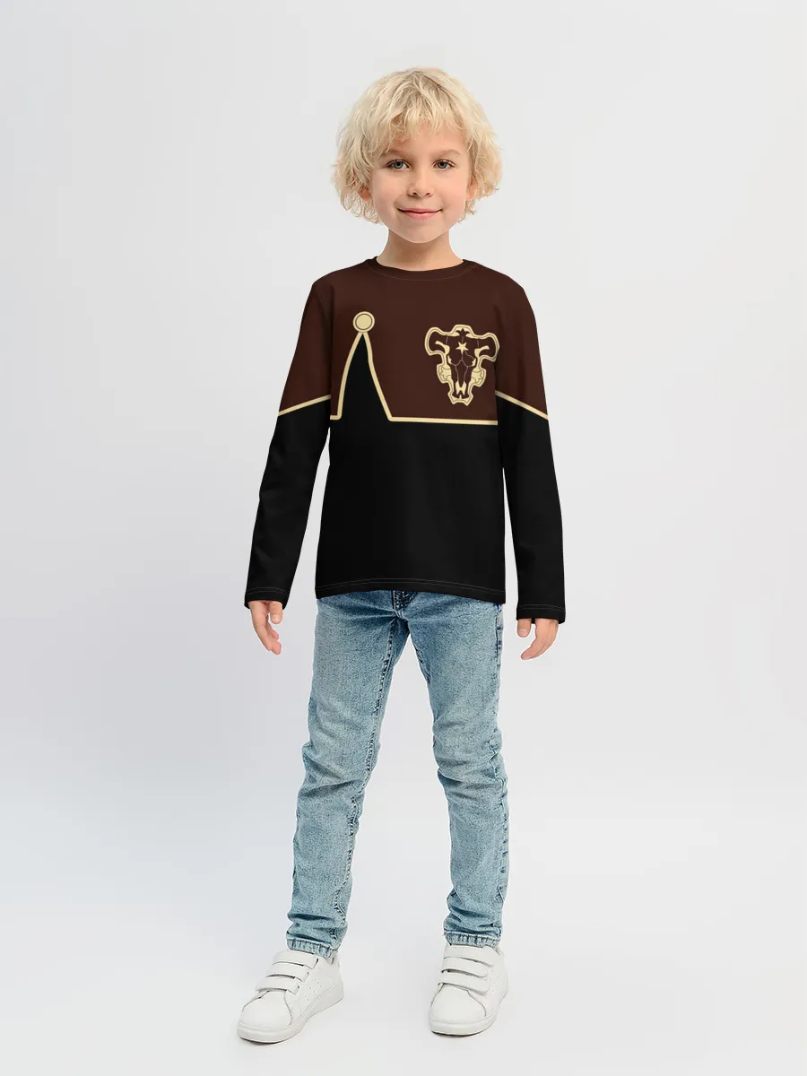Детский лонгслив / Мантия Чёрный Бык