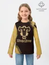 Детский лонгслив / Черный Клевер