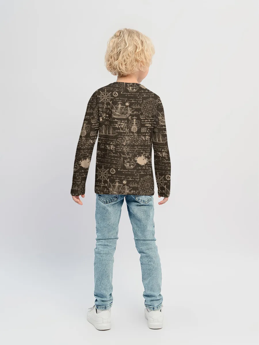 Детский лонгслив / Старая рукопись путешественник