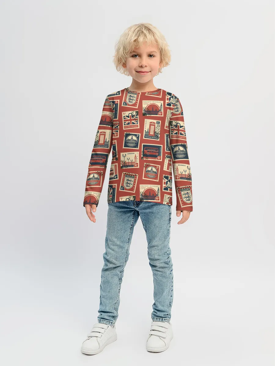 Детский лонгслив / Марки Великобритании