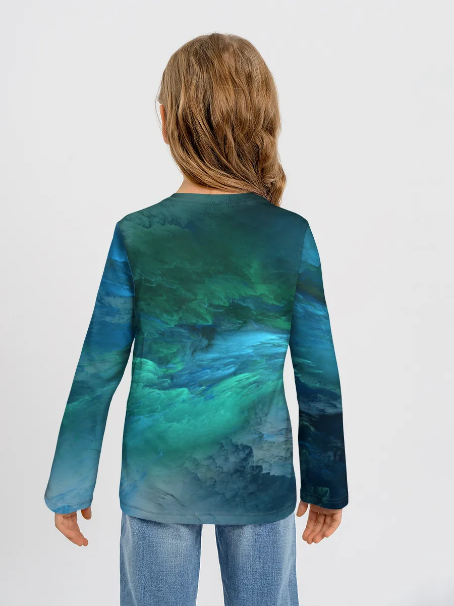 Детский лонгслив / Изумрудные Облака