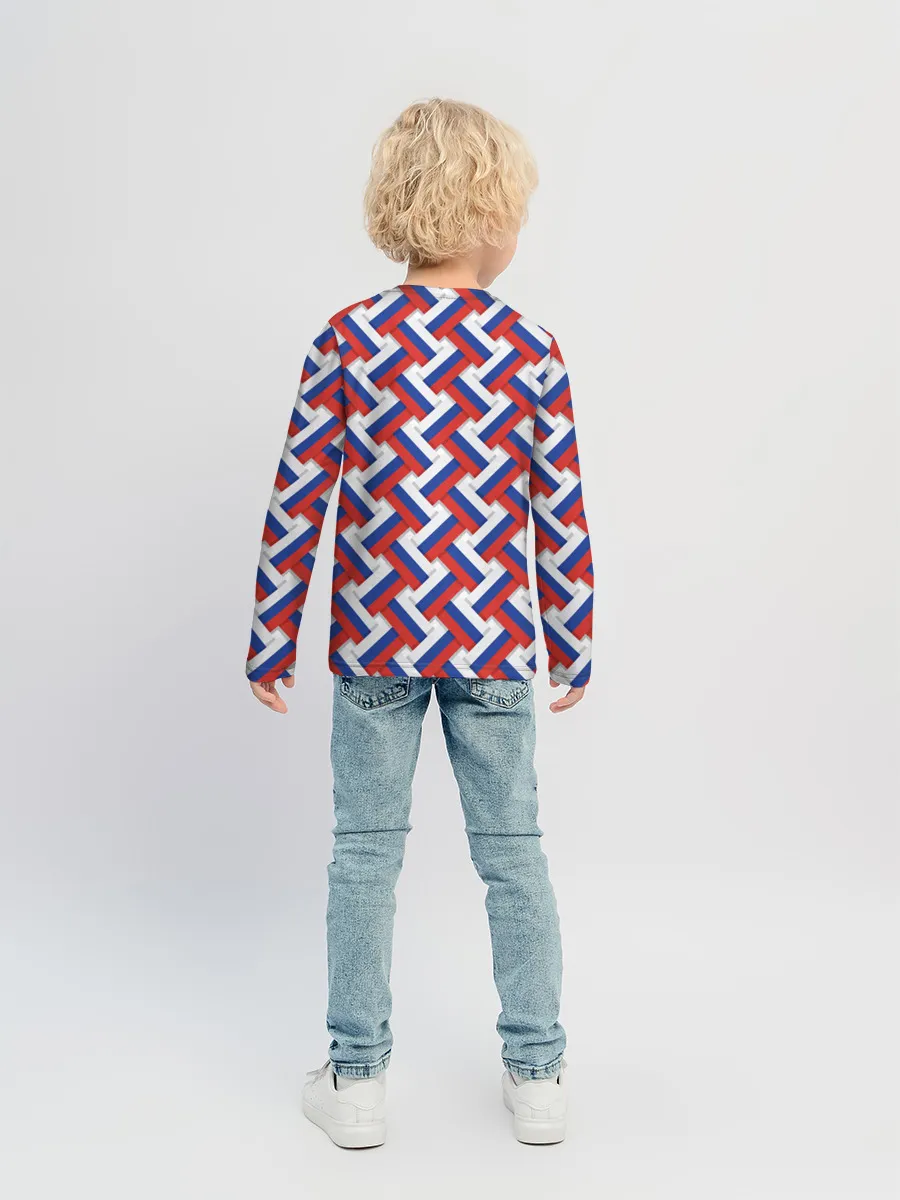 Детский лонгслив / Российская плетёнка