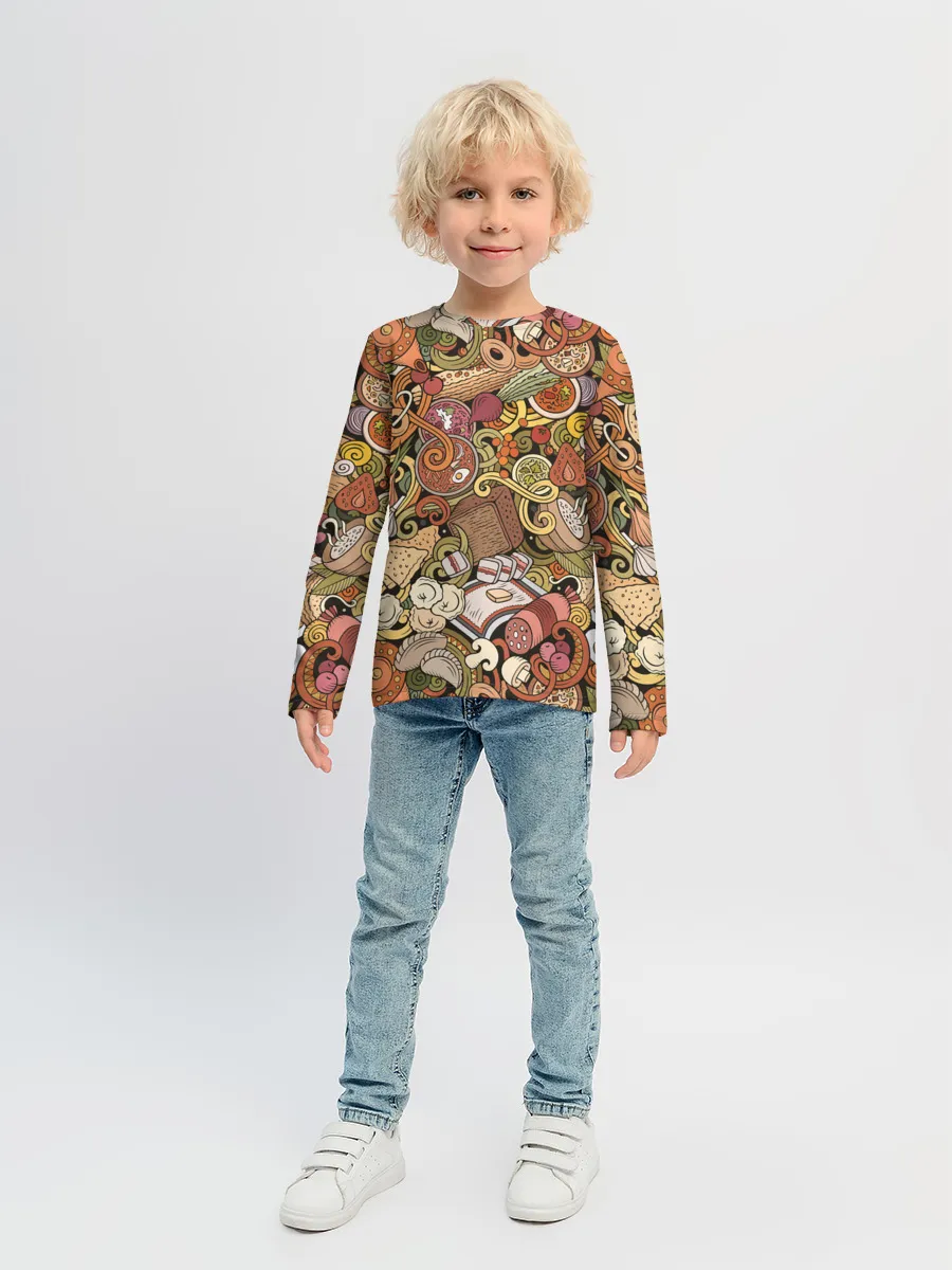 Детский лонгслив / Русская еда