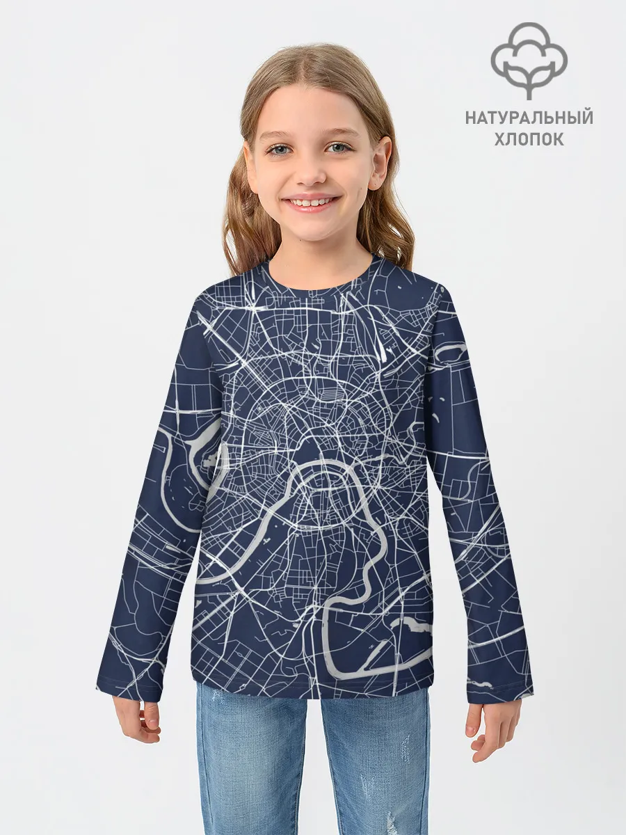 Детский лонгслив / Карта Москвы