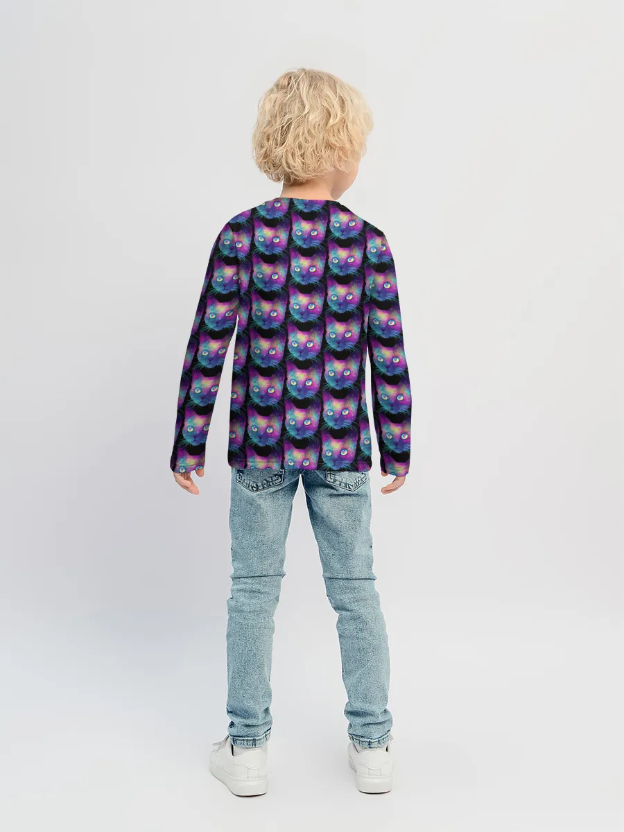 Детский лонгслив / Cat Space