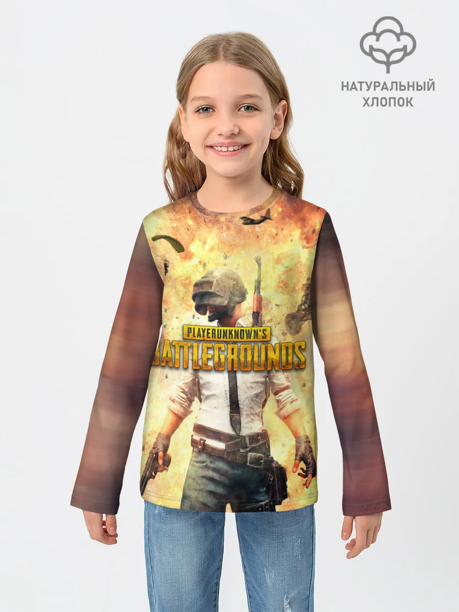 Детский лонгслив / PUBG BOOM