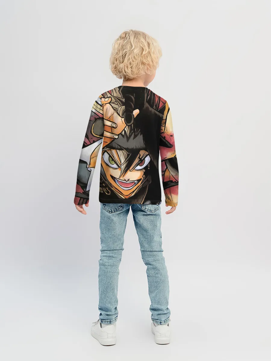 Детский лонгслив / Красочный арт Асты