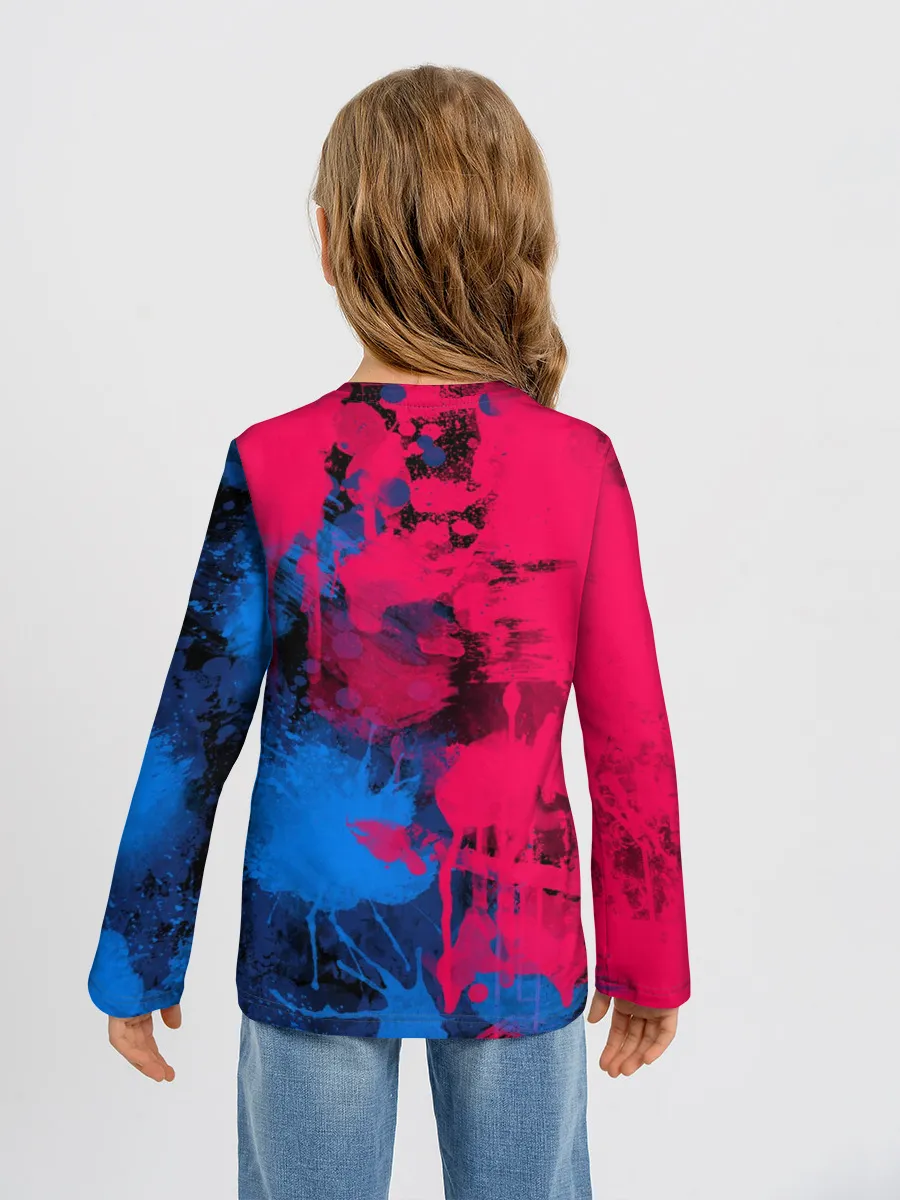 Детский лонгслив / Буря красок