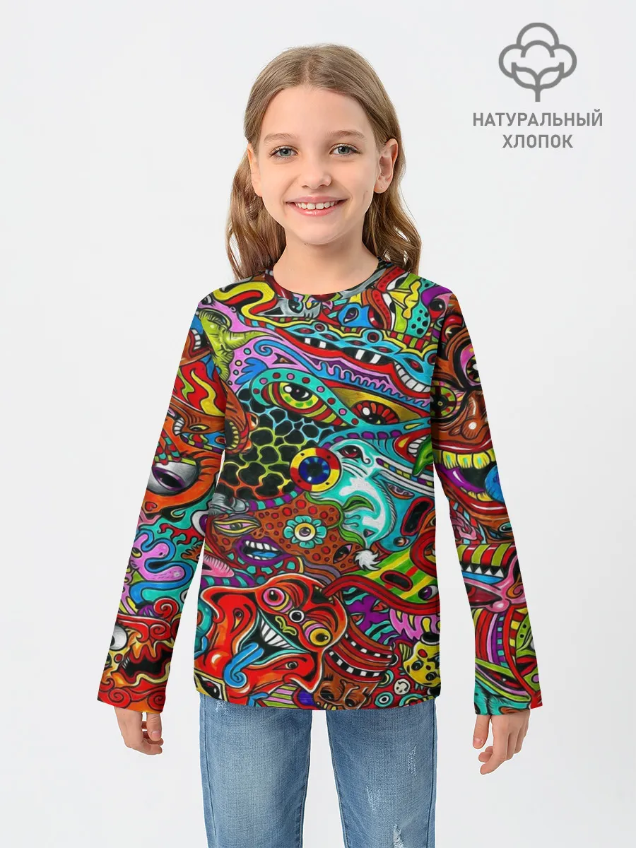 Детский лонгслив / Психоделика